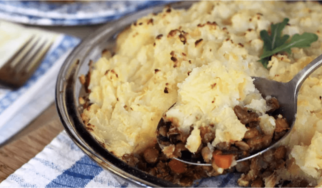 Lentil Shepherd’s Pie with Rustic Parsnip Crust