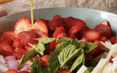 Strawberry-Mint Salad with Easy Maple-Dijon Dressing
