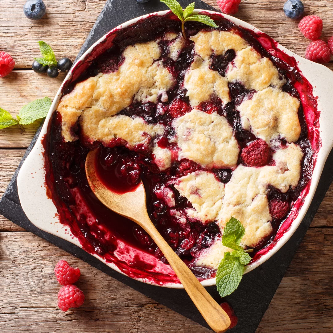 Bursting with Berries Cobbler Plant Based Nutrition